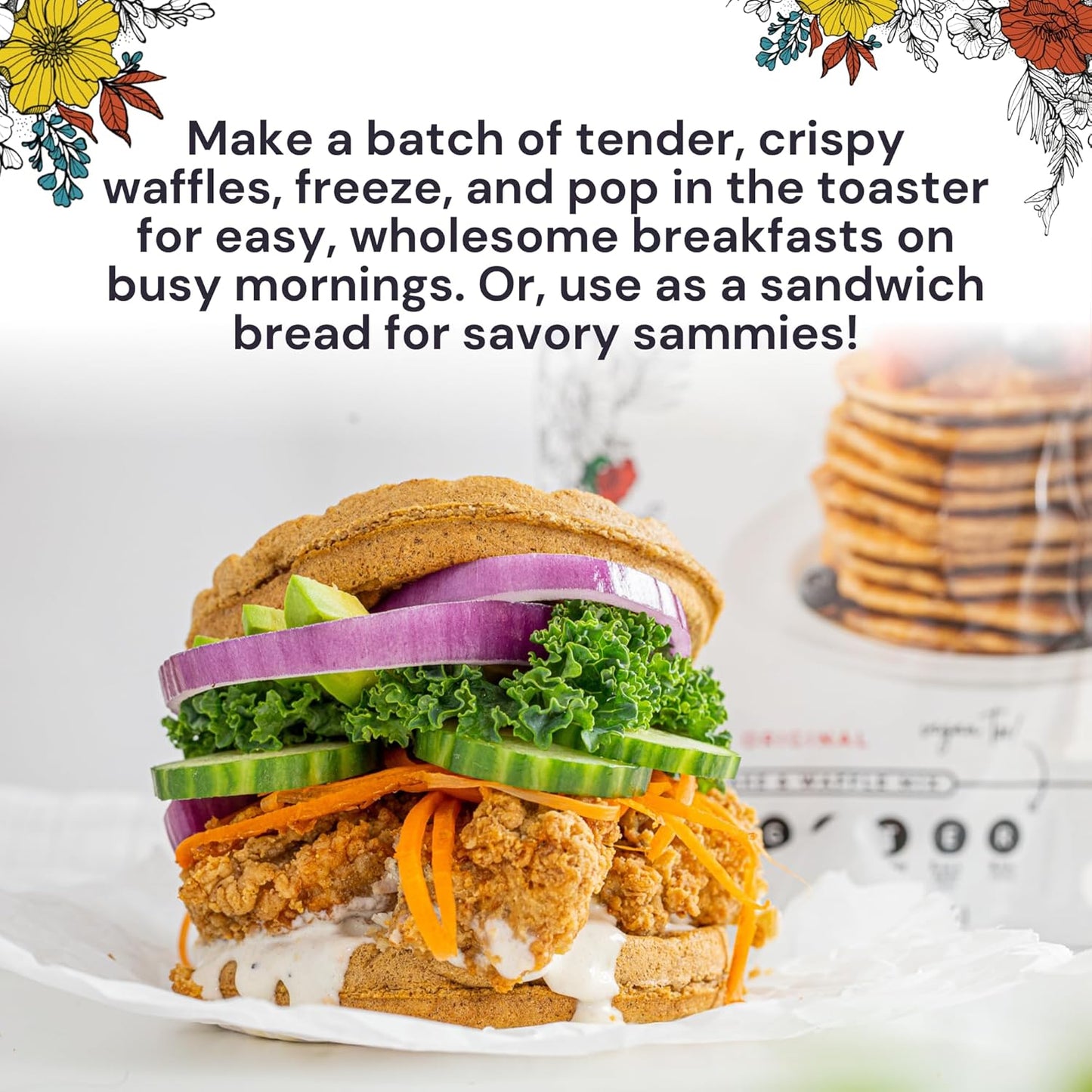 eat G.A.N.G.S.T.E.R. Vegan Pancake & Waffle Mix - Allergy-Friendly Baking Mix, Grain-Free, No Dairy, Nuts, Gluten, Dairy - For Paleo & AIP Diets, Fluffy Pancake & Crispy Waffle Breakfast Food