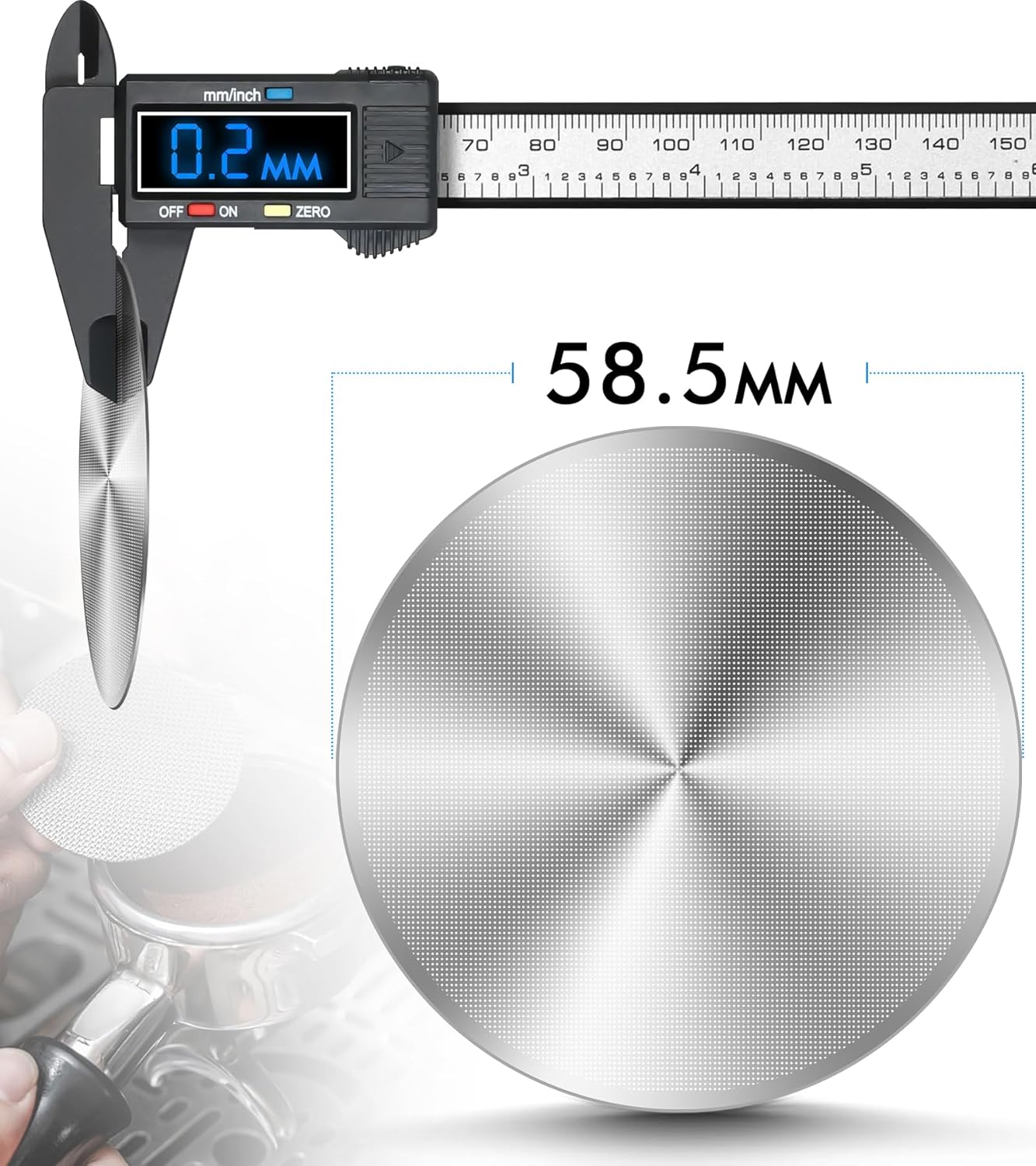 3 Pack Espresso Puck Screen for Flair espresso Coffee Maker, 316 Stainless Steel 0.2mm Ultra-Thin Coffee Espresso Filter Screen for Espresso Portafilter Filter Basket, 58.5mm