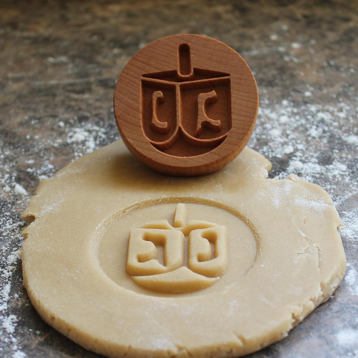 Wood Cookie Stamp, 2.5 Inch (Dreidel CS-088)