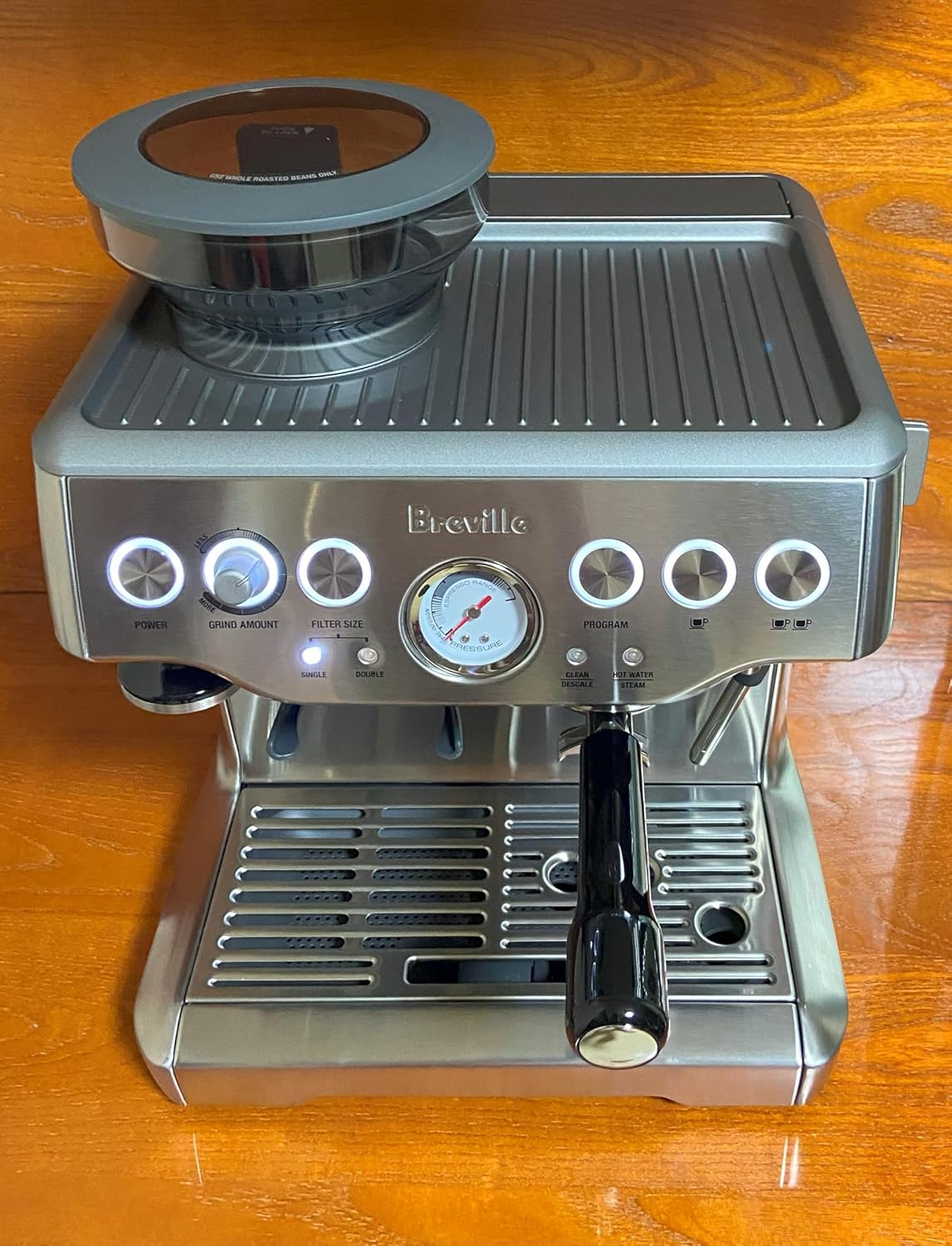 54mm Double Spout Portafilter - Compatible with Breville Barista Express, Bambino, Infuser, Duo Espresso Machines - Double Shot Filter Basket - Plastic