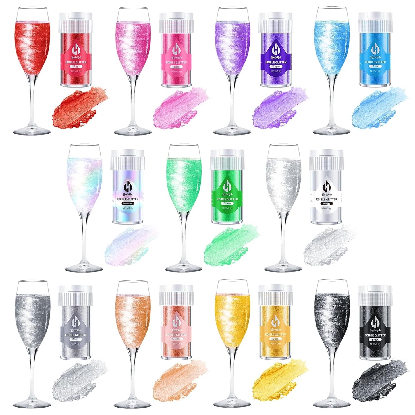 Gold Edible Glitter for Cocktails Food Grade Luster Dust Edible Gold Drink Glitter Metallic Shimmer Powder for Cakes Beverage Chocolate, 6g