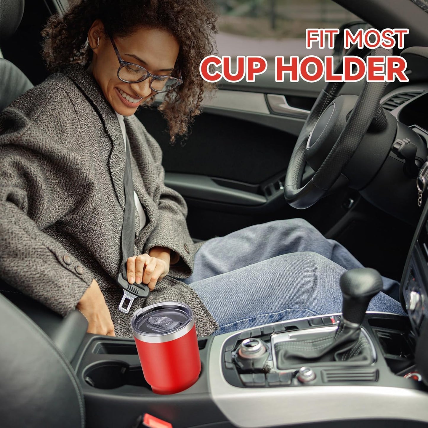 30 oz Tumbler with Lid Stainless Steel Tumblers Vacuum Insulated Cup Reusable Powder Coated Travel Mug Double Wall Leak Proof Portable Cups Keep Cold Drinks for 12 Hours, Wine Red, 1 Pack