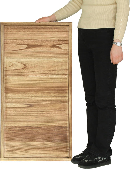 40"x20" Extra Large Long Rectangle Ottoman Table Tray - Rustic Wooden Nature Serving Tray for Farmhouse Decorative Oversized Coffee Table Trays Living Room Kitchen Counter Breakfast