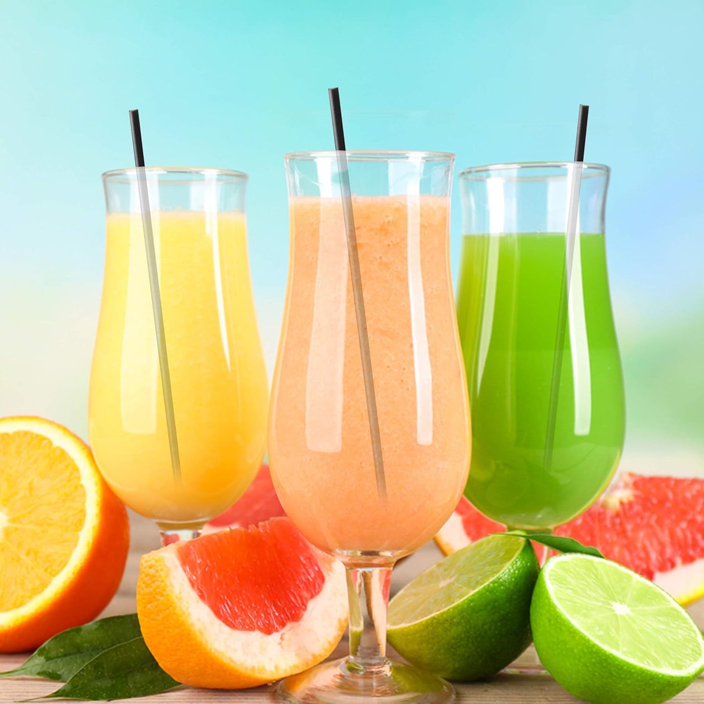 Crystalware, Plastic Stir Straw, Sip Stirrer, For Coffee and Cocktail, 7 1/2 Inches 1000/Box, Black