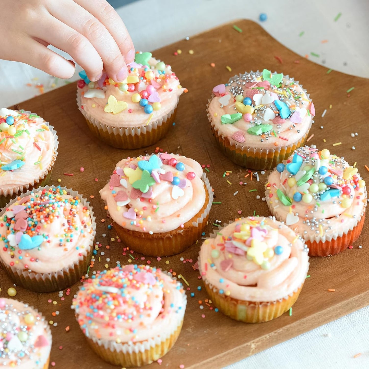 Twisweet Blue Pearl Sprinkles for Cake Decorating, Edible Baby Blue Sugar Sprinkles for Baking, Mix Size, Cake Topper Cupcake Cookie Ice Cream Dessert Decorations, Baby Shower Birthday Frozen Winter Supplies (130g/4.58oz)