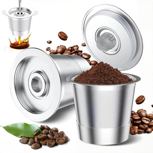 2 Pack Reusable Stainless Steel Coffee Pod for Keurig 1.0 – 2 Pack Refillable K Cup Filters, Eco-Friendly Permanent Coffee Pods, BPA-Free Universal Fit
