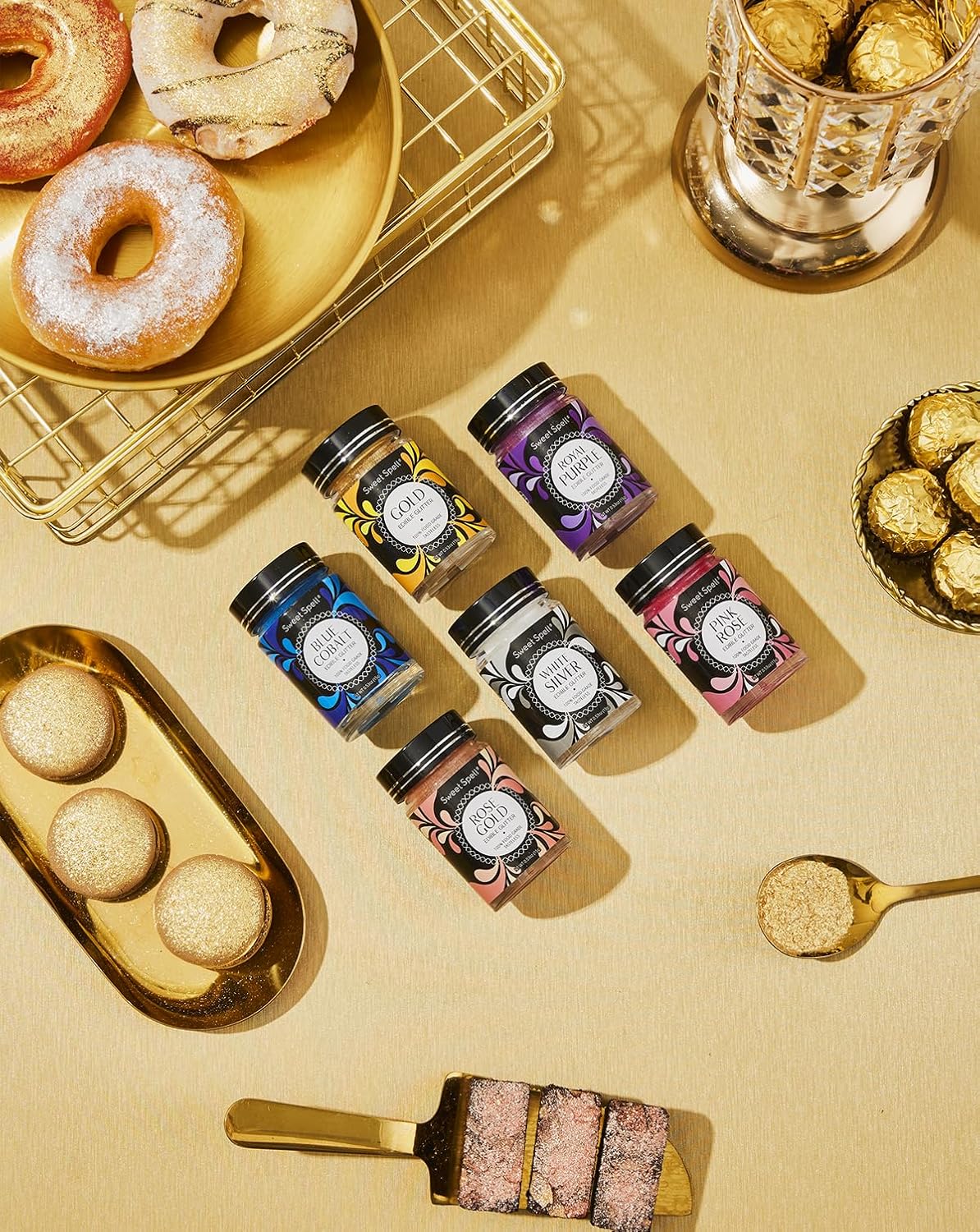 Sweet Spell Edible Glitter (15g) - Shimmer Sparkles for Drinks, Cakes, Cocktails - 100% Edible & Food Grade Glitter, Vegan, Gluten-Free (Silver)