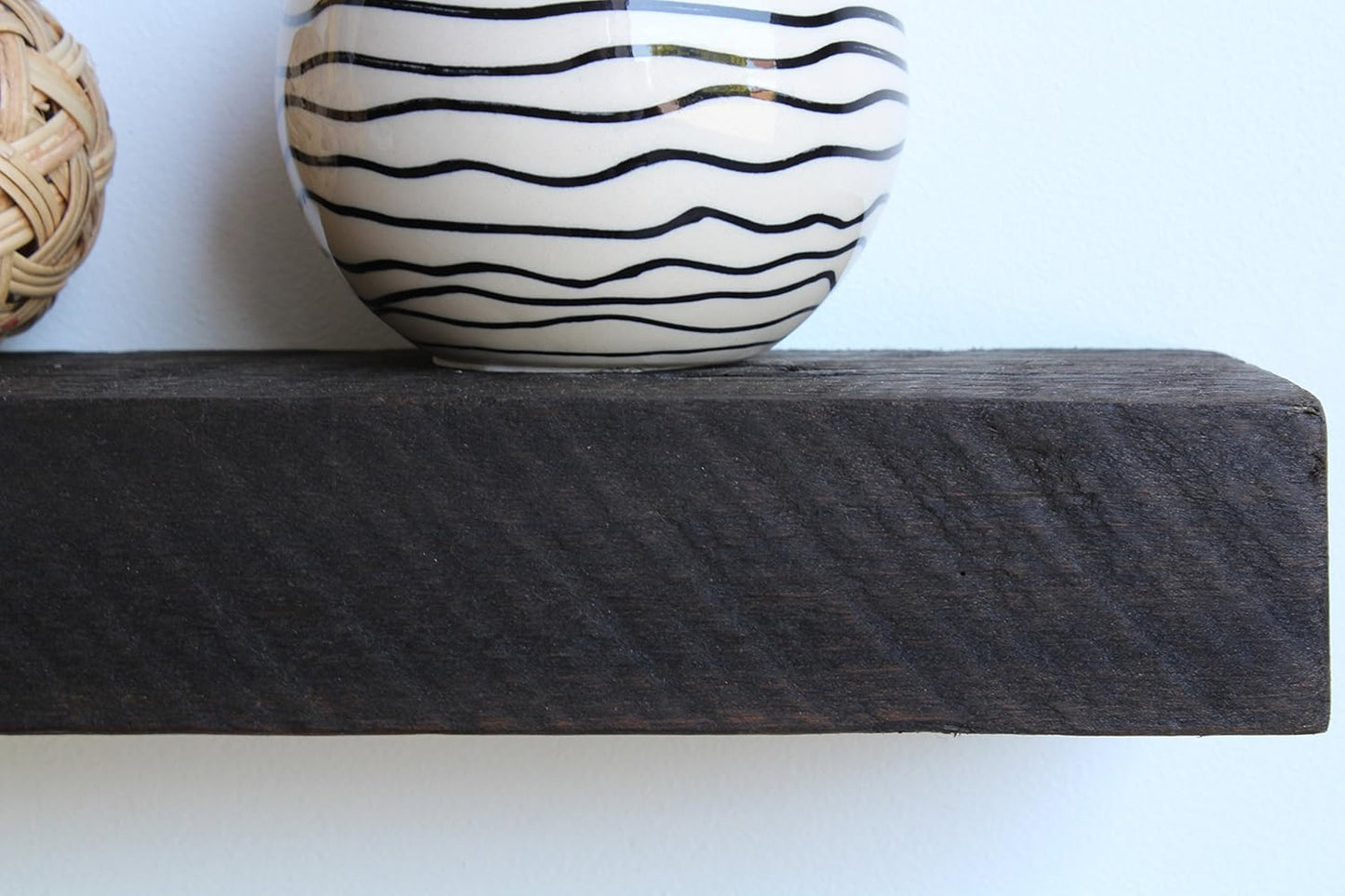 Urban Legacy Reclaimed Barnwood Planks | Floating Shelves for Wall w/Flush Mount Shelf Bracket Set Included | Set of 2 (Coffee Bean, 18"x 4.5"x 2")