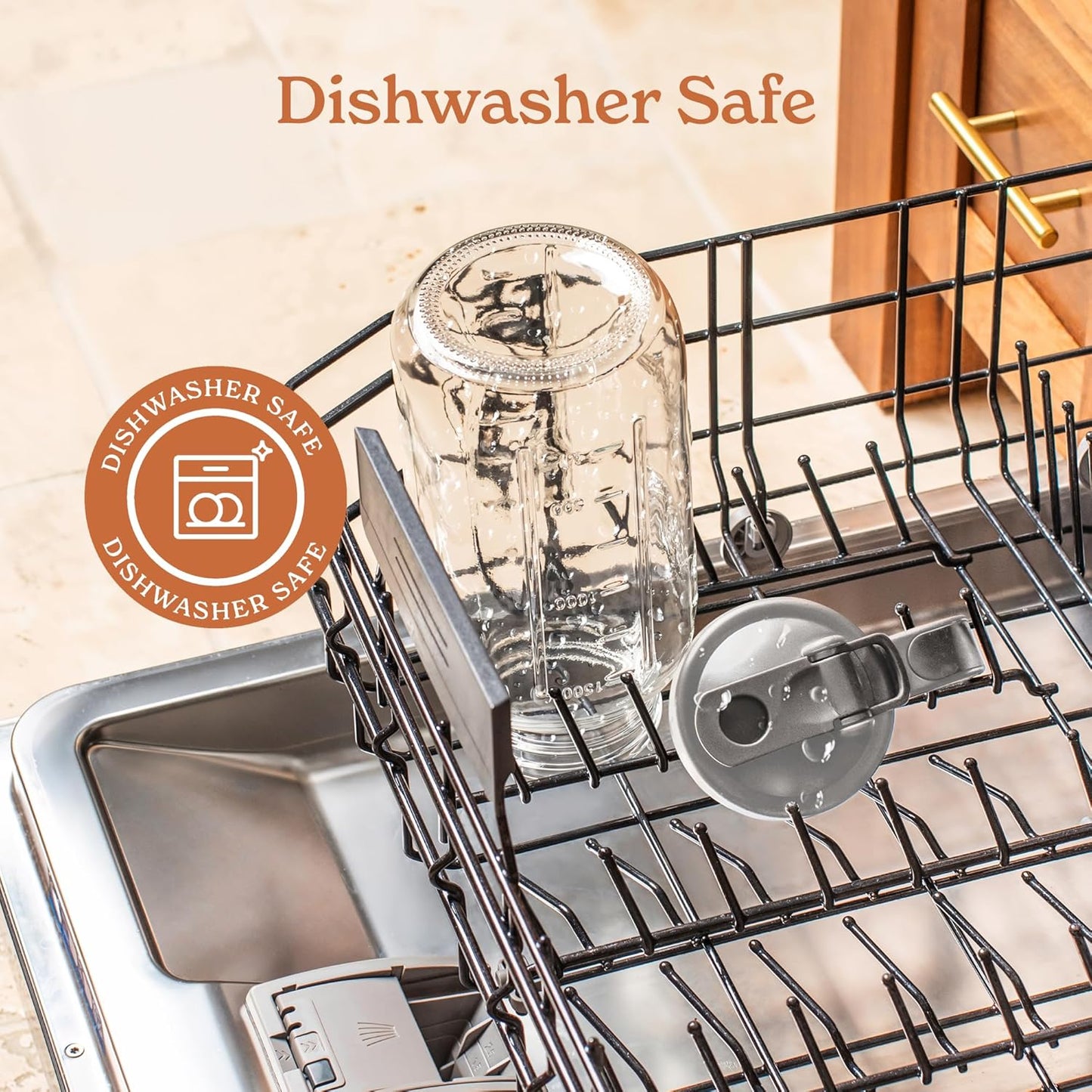 SMIRLY 64 oz Mason Jar Pitcher,Glass Pitcher with Wide Mouth,Water Jug with Double Leak Proof Lid for Iced Coffee,Hot Water,Breast Milk