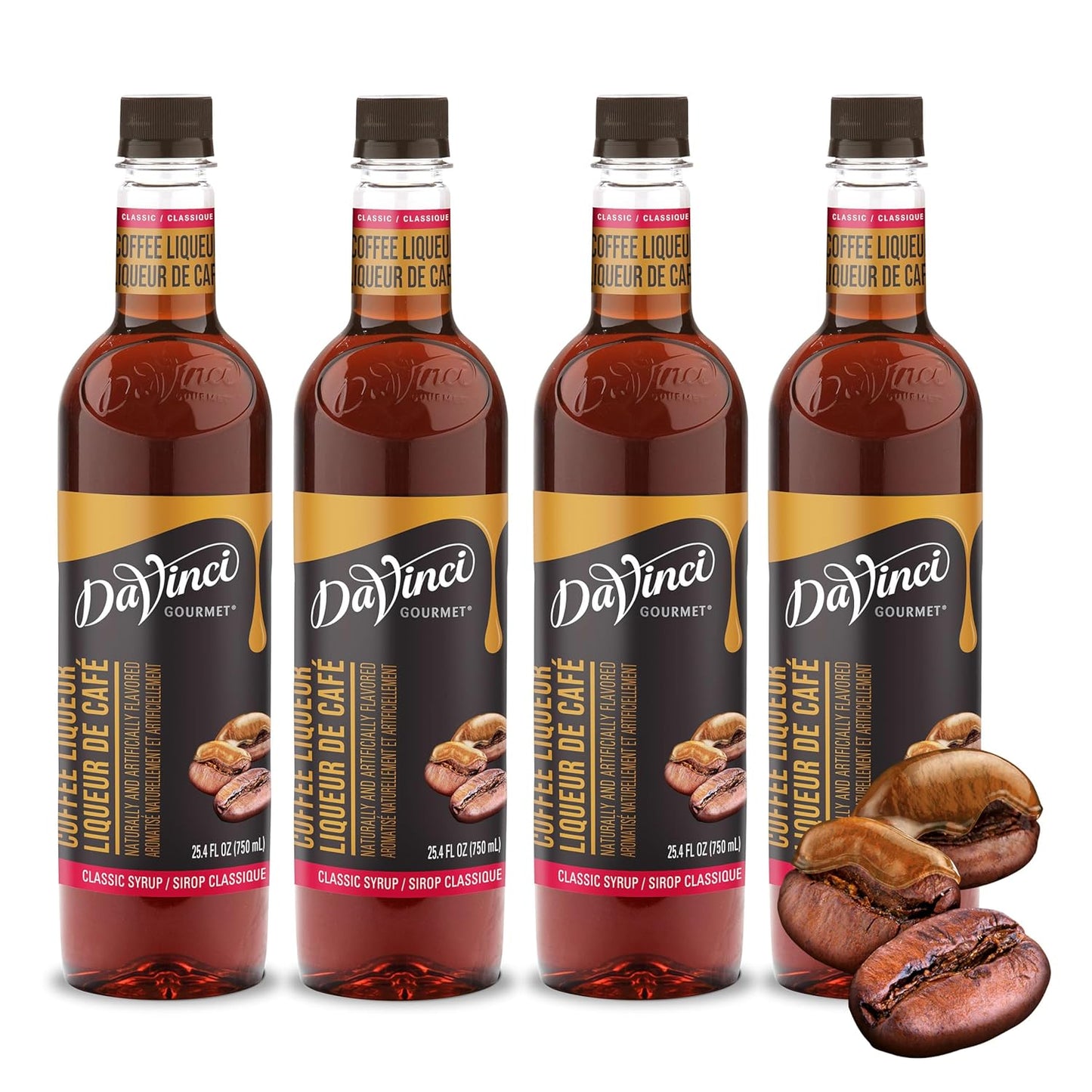 DaVinci Gourmet Classic Coffee Liqueur Syrup, 25.4 Fluid Ounces (Pack of 4)