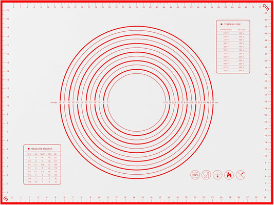 BlueBark 1 PCS - 24"L x 24"W Non-stick Silicone Baking Mat for Pastry & Dough, Sourdough Bread Making Tools, Kitchen Counter, Cooking Enthusiasts