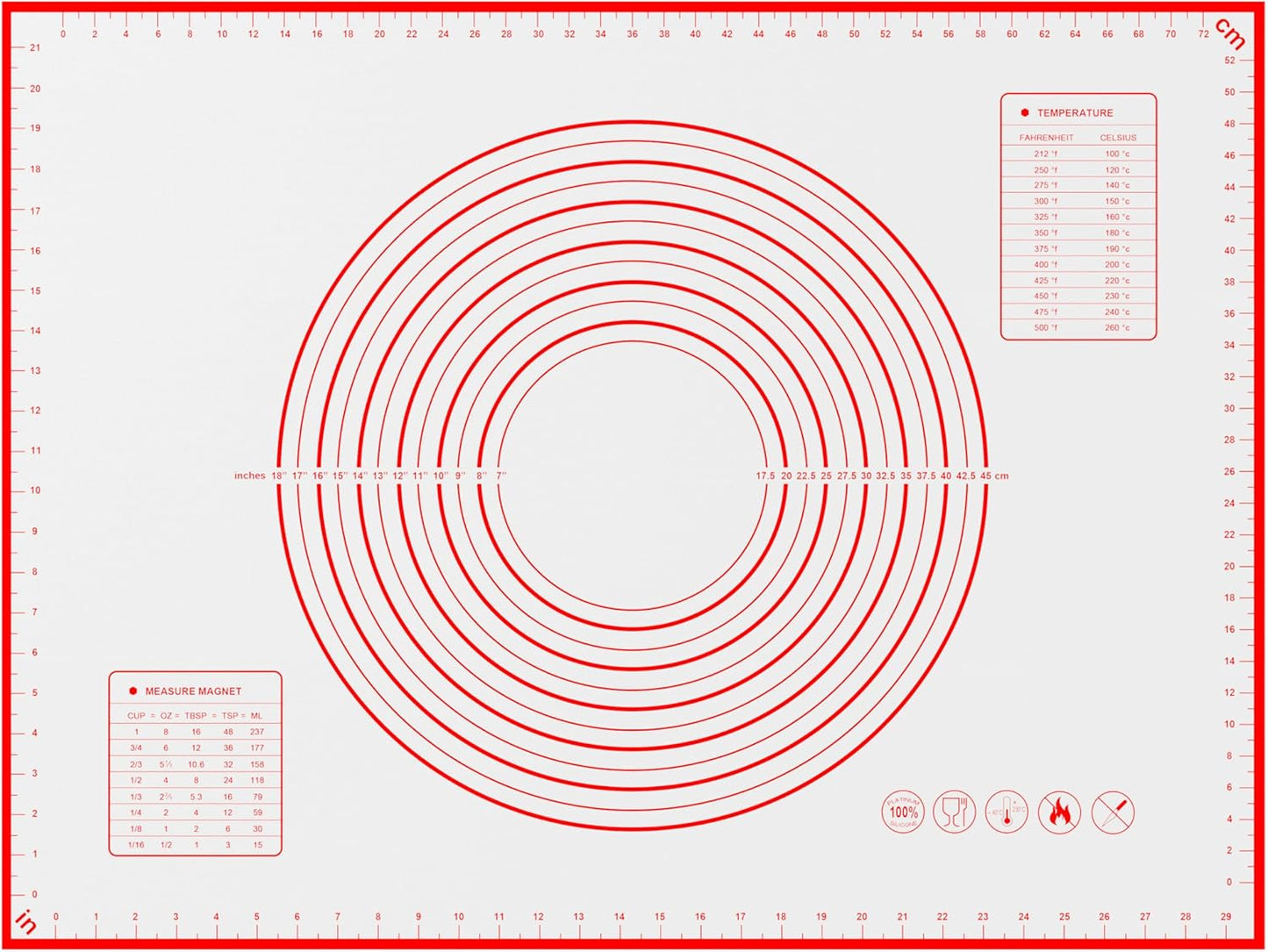 BlueBark 1 PCS - 24"L x 20"W Non-stick Silicone Baking Mat for Pastry & Dough, Sourdough Bread Making Tools, Kitchen Counter, Cooking Enthusiasts