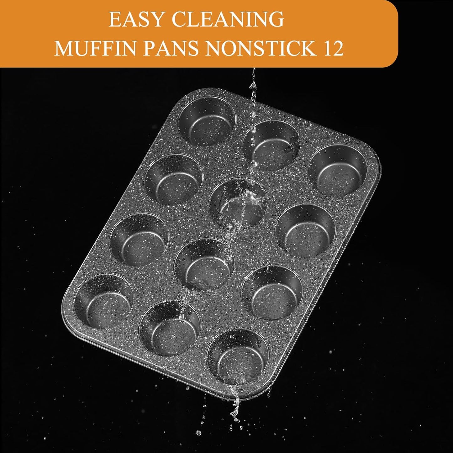 Muffin Cupcake Pan, Nonstick 12 Cupcake Tray, Cheesecake Pan for Baking
