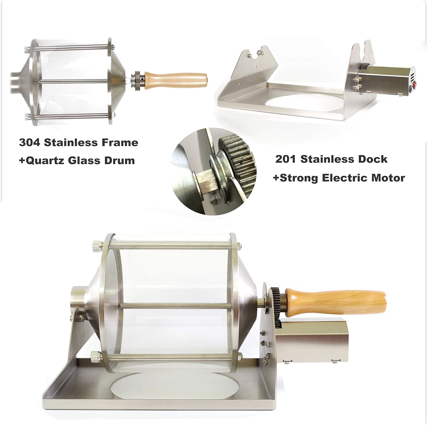 Coffee Roaster Gas Burner Coffee Roasting Machine Coffee Beans maker Peanut Roaster For Home Use