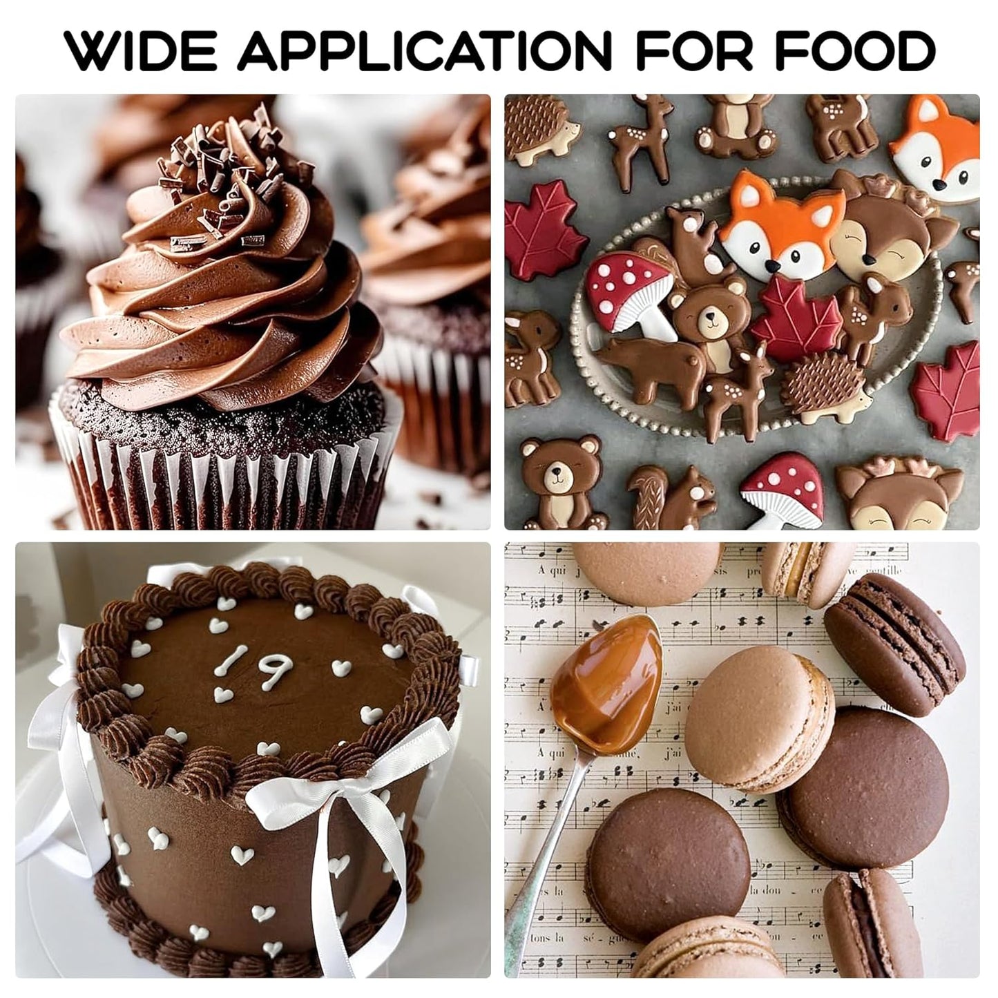 Brown Food Coloring Gel 4.5 Oz Professional Grade Brown Food Dye Concentrated Gel Food Coloring for Icing Baking Cake Decorating Cookie