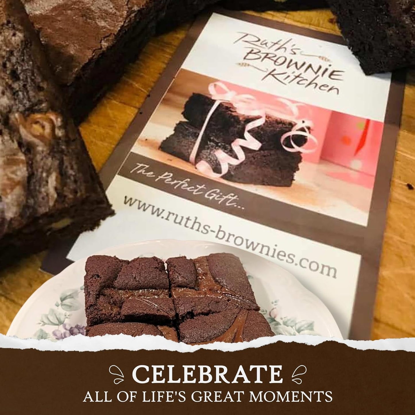 Ruth’s Chocolate Chunk Cake Style Brownies 2 Dozen – Gourmet Baked Treats | Delicious Gift with The Finest Ingredients | Guaranteed to Arrive Fresh