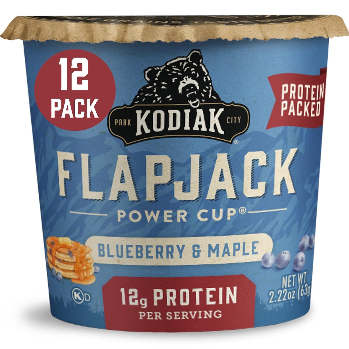Kodiak Cakes Pancake On the Go, Blueberry and Maple, 2.16 Ounce (Pack of 12)