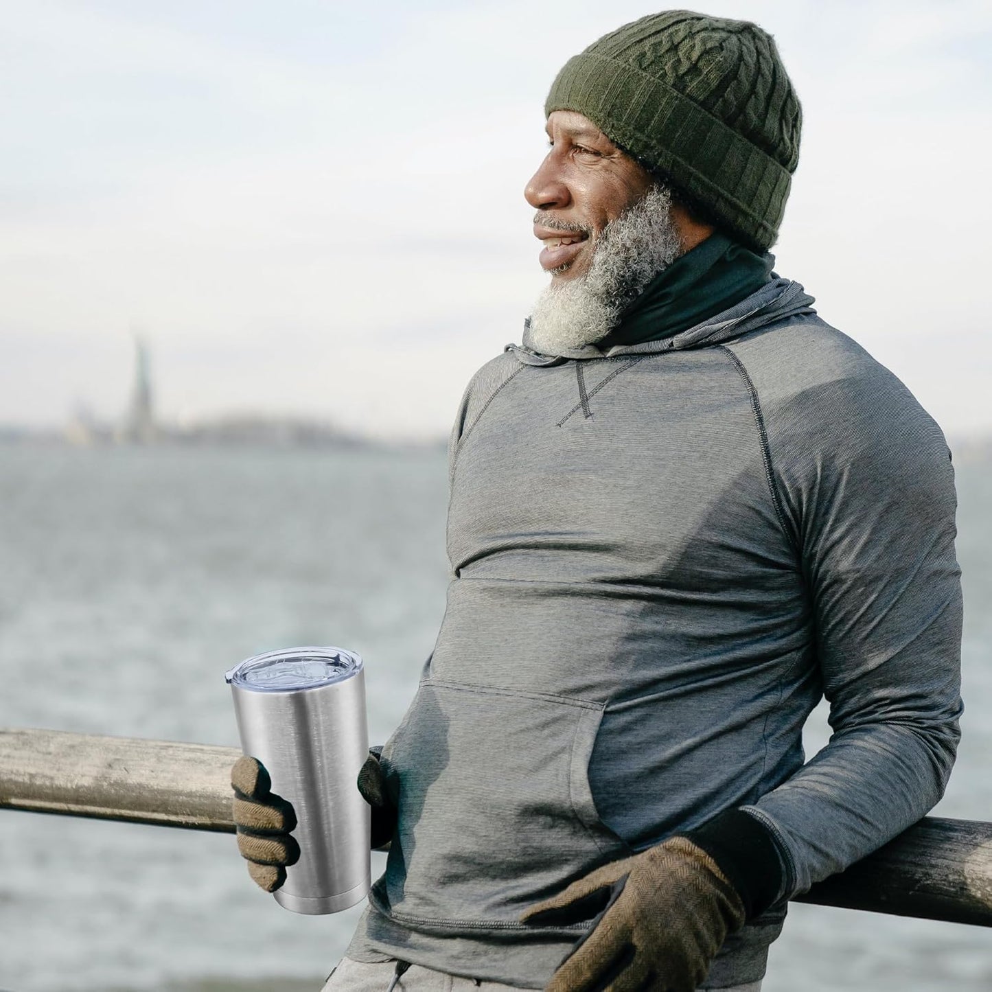 20oz Tumbler Bulk Stainless Steel Tumblers with Lid Vacuum Insulated Double Wall Travel Coffee Mug Powder Coated Tumbler Cup for Hot and Cold Drinks(Stainless Steel, 6 pack)