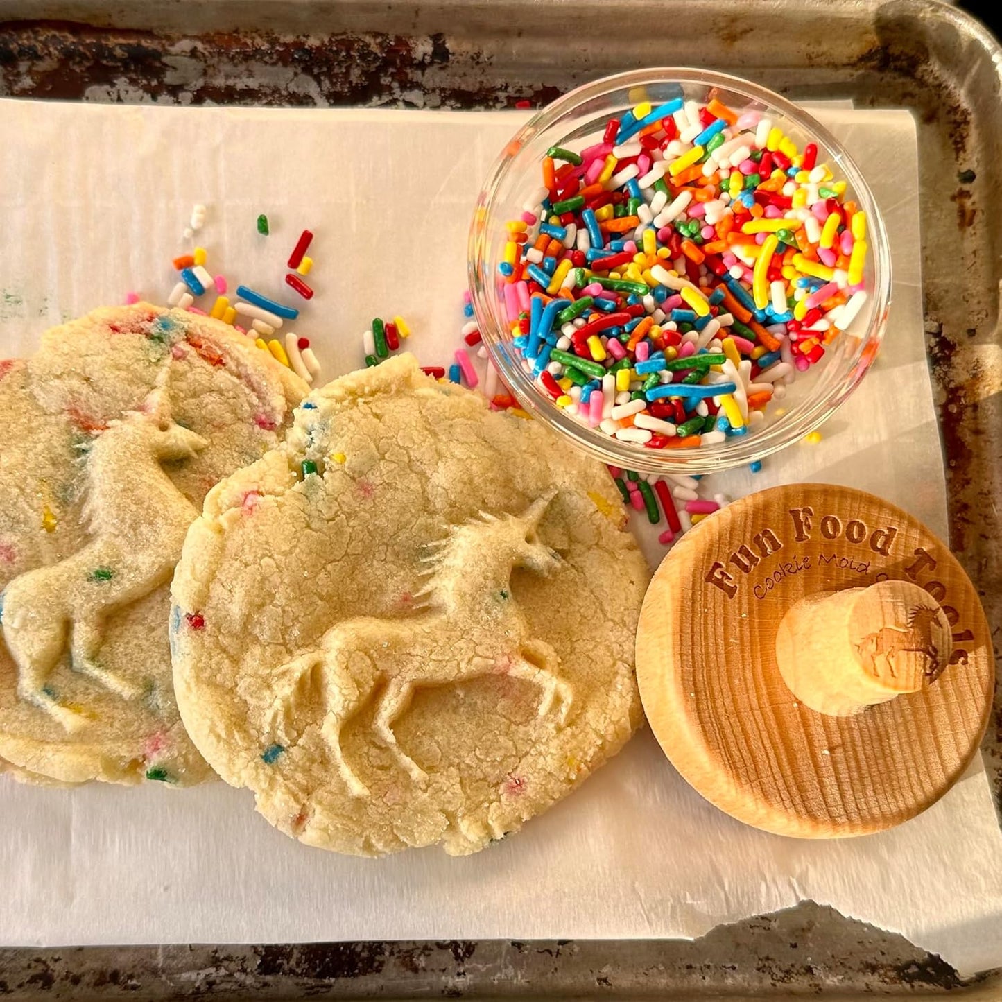 Wood Cookie Stamp, 2.5 Inch (Unicorn CS-025)