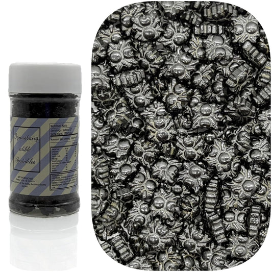 Dynastang Spiders Sprinkles Halloween Edible Spider Cake Decoration Cupcake Toppers Cookie Decorating Perfect for Cakes, Cupcakes, Desserts Toppings 3OZ