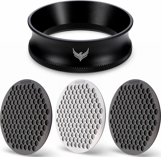 58mm Espresso Tool Kit Coffee Dosing Funnel and Puck Screen Set Inludes Magnetic Portafilter Funnel 58 mm and Puck Filter Barista Tools for All 58mm Espresso Machines