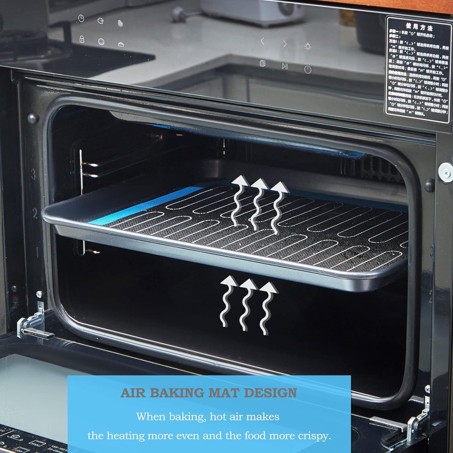 2PCs GUY DREAM Perforated Silicone Baking Mat 11-4/5" x 15-3/4" - Eclair Mat for Baking - Steaming Mesh For Half Size Cooking Sheet - Non-Stick Reusable Oven Liner