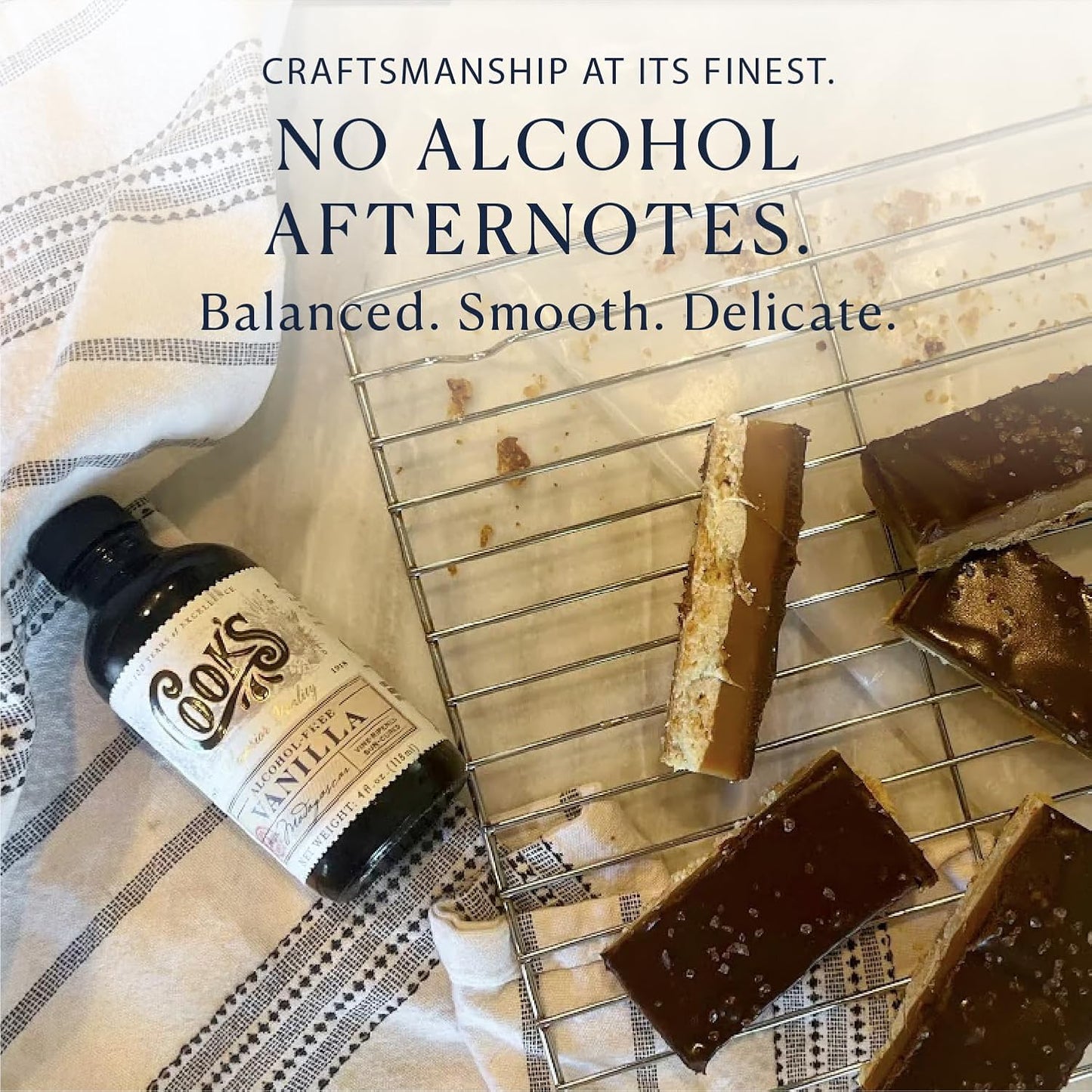 Cook's, Alcohol Free Pure Vanilla Flavoring, for Cooking, Baking, Desserts, Madagascar Vanilla Non-Alcoholic Extract Alternative, 16oz