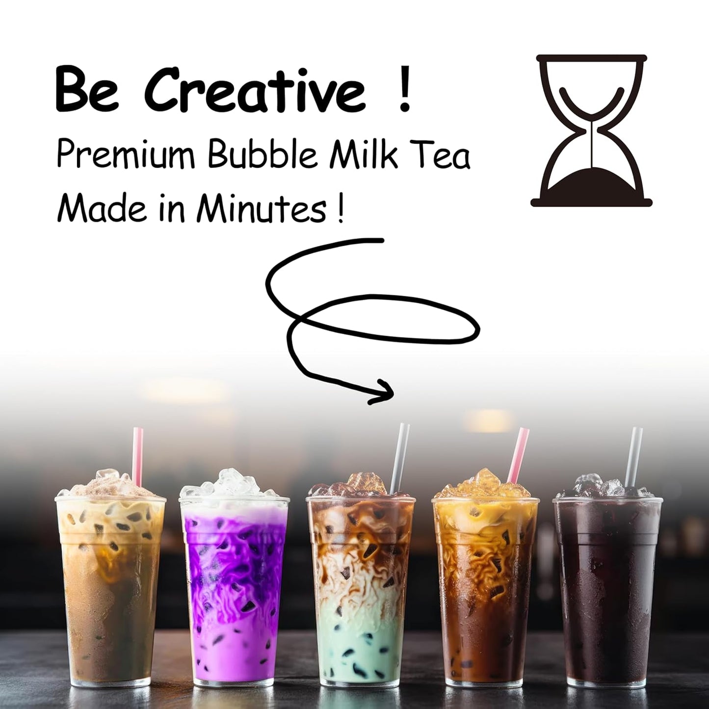 Boba Moo Mini Premium Boba Tea Kit With Taro Milk Tea Flavor - Only 10,000 Kits Yearly, Small Batch Bubble Tea Kit With Exceptional Taste & Chewiness, Vegan, Lactose-Free, 3 Servings