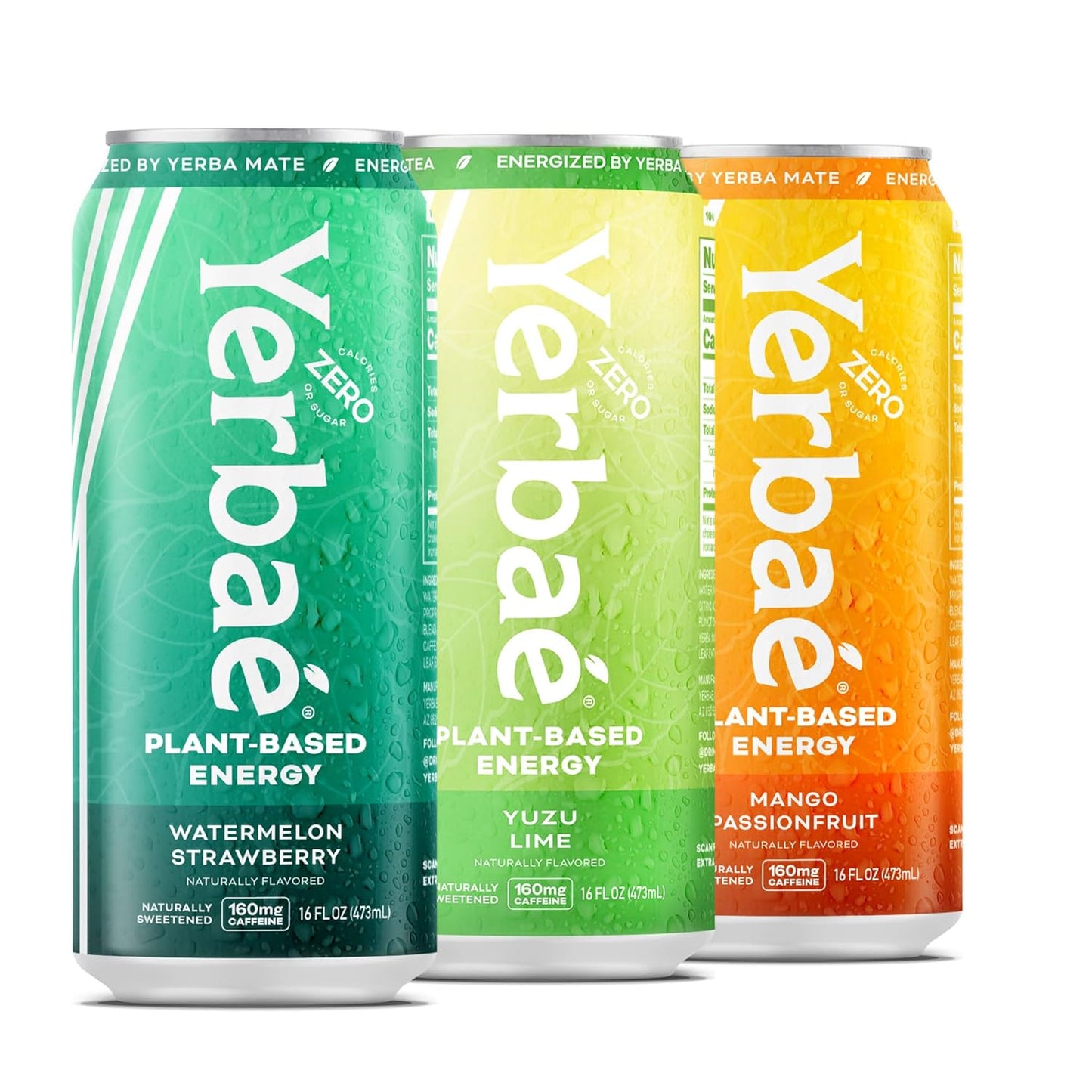 Yerbaé Variety Flex Pack, Functional Energy Drink - 0 Sugar, 0 Calories, 0 Carbs. Yerbae is Energized by Yerba Mate, Plant-Based, Healthy Alternative to Sugary Energy Beverages, 16oz cans (12 Pack)