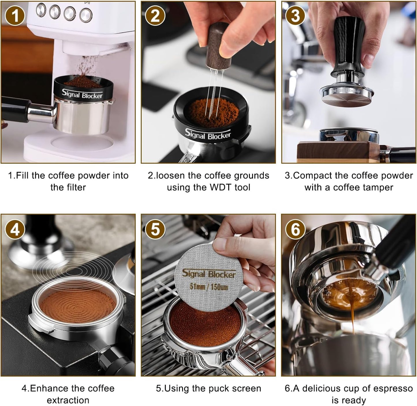 51mm Espresso Dosing Funnel & 51mm Puck Screen for Breville: Magnetic Coffee Dosing Ring Aluminium Metal - Reusable 1.7mm Thickness 150μm Puck Screen 316 Stainless Steel | Fits 51mm Portafilter