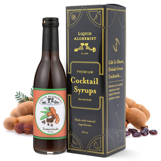 Liquid Alchemist Tamarind Syrup for Cocktails - Real Ingredients Make our Tamarindo Syrup the Perfect Spicy Margarita Mix - Made with Fresh Tamarind Puree & All Natural Tamarind Concentrate (12 oz)