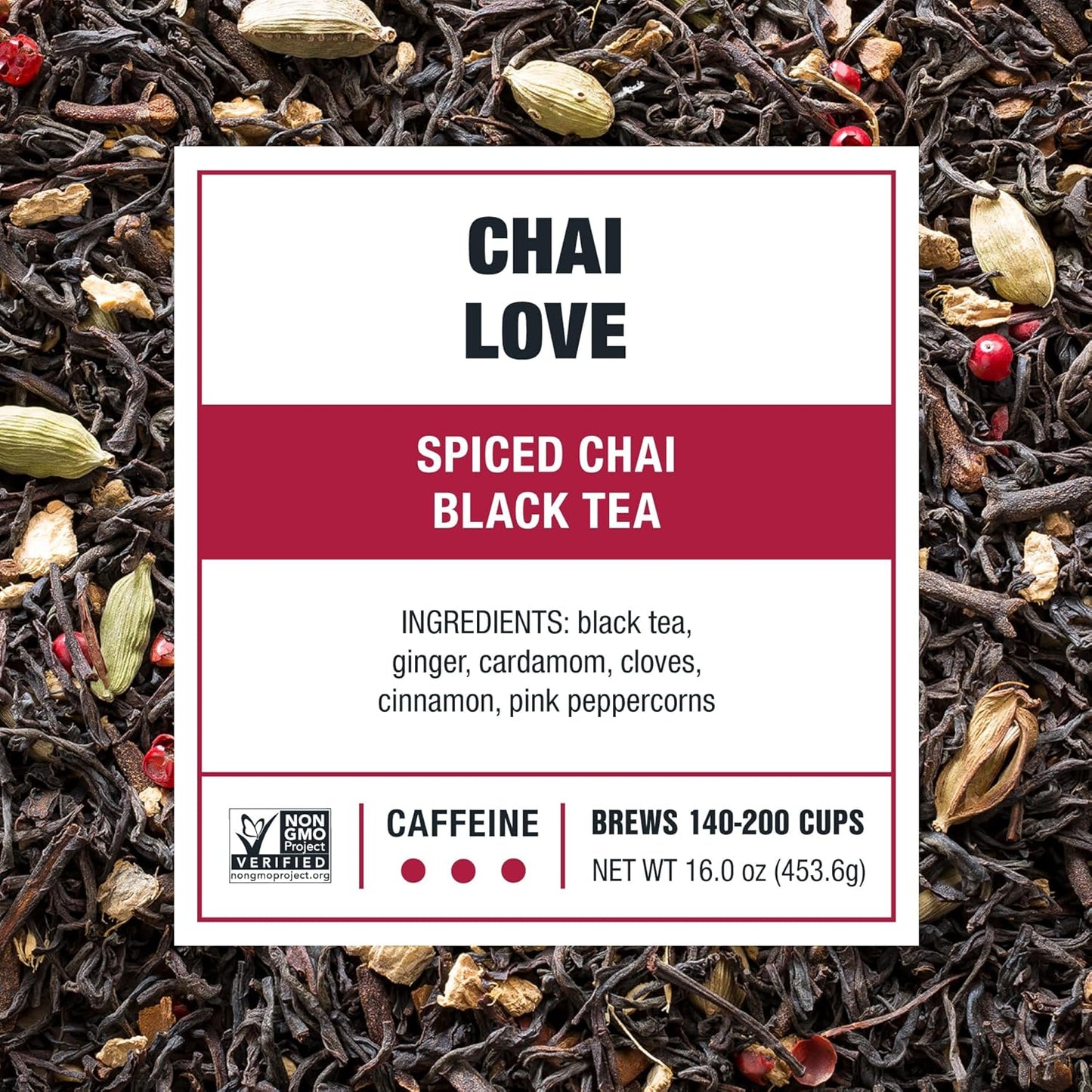 Tiesta Tea - Chai Love, Loose Leaf, Spiced Chai Black Tea, Premium High Caffeinated Blend, Make Hot or Iced & Brews Up to 200 Cups, 16 Ounce Resealable Bulk Pouch