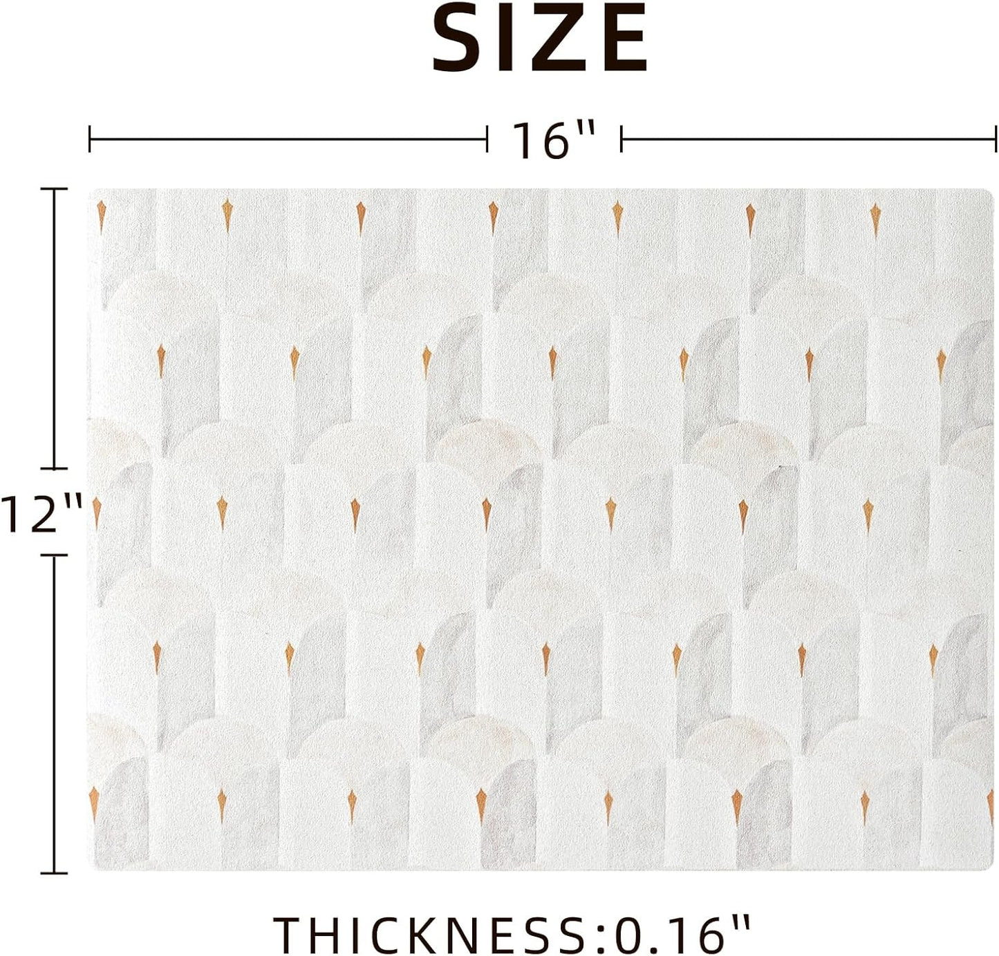 Dish Drying Mat, Diatomaceous Earth Soft Coffee Mat, Absorbent Silicone Dish Drying Mat for Kitchen Counter or Sink for Kitchen Bathroom Coffee Bar (Sector Geometry, 12 x 16 Inches)