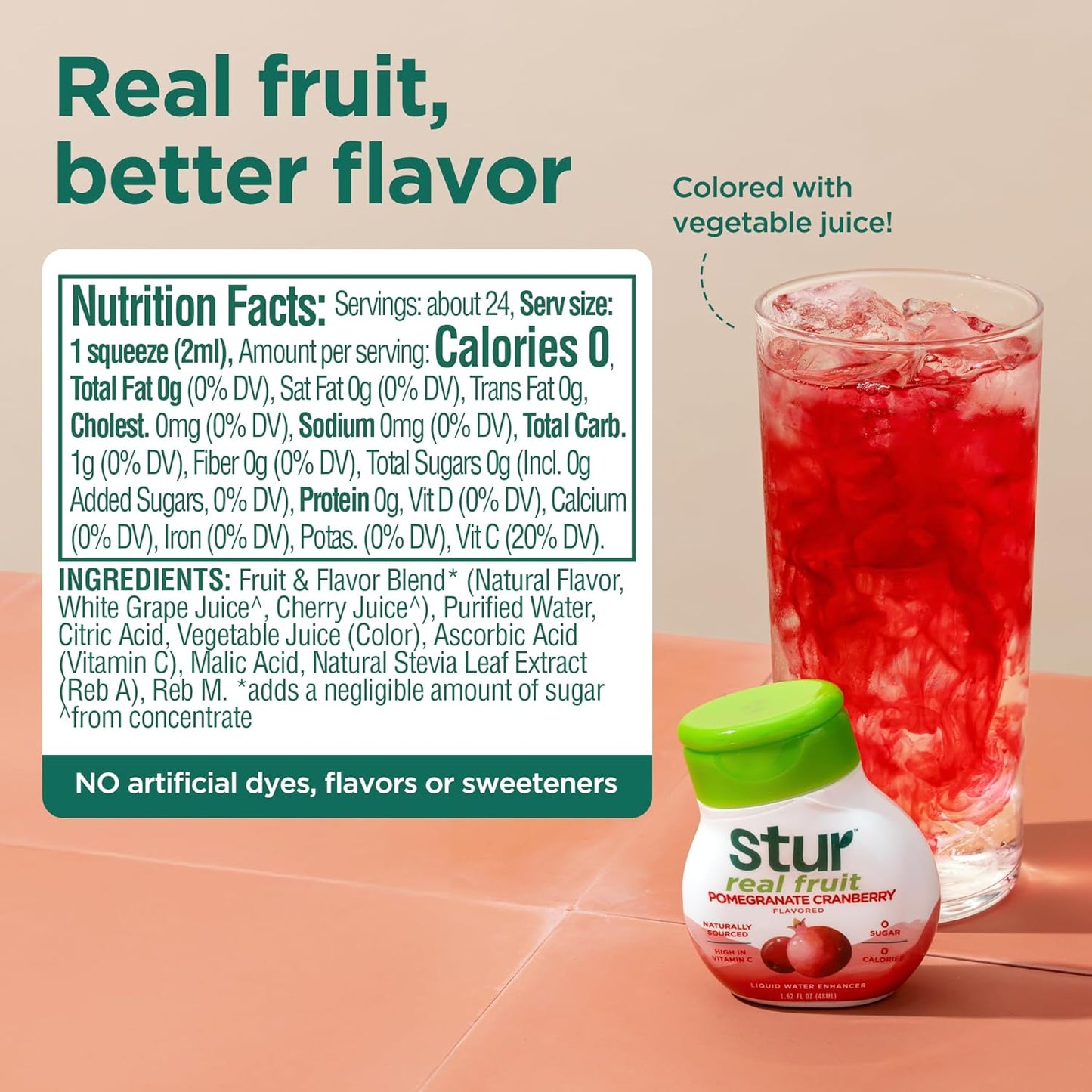 Stur Liquid Water Enhancer | Black Cherry | Naturally Sweetened | High in Vitamin C & Antioxidants | Sugar Free | Zero Calories | Keto | Vegan | 5 Bottles, Makes 120 Drinks