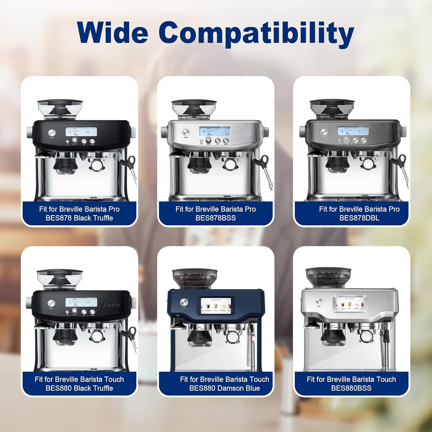 Replacement Water Filter for Breville Espresso Machine Barista Touch BES880, Barista Pro BES878, Oracle Touch BES990, Oracle BES980, Dual Boiler BES920 Bambino ClaroSwiss Sage, 6 Pack