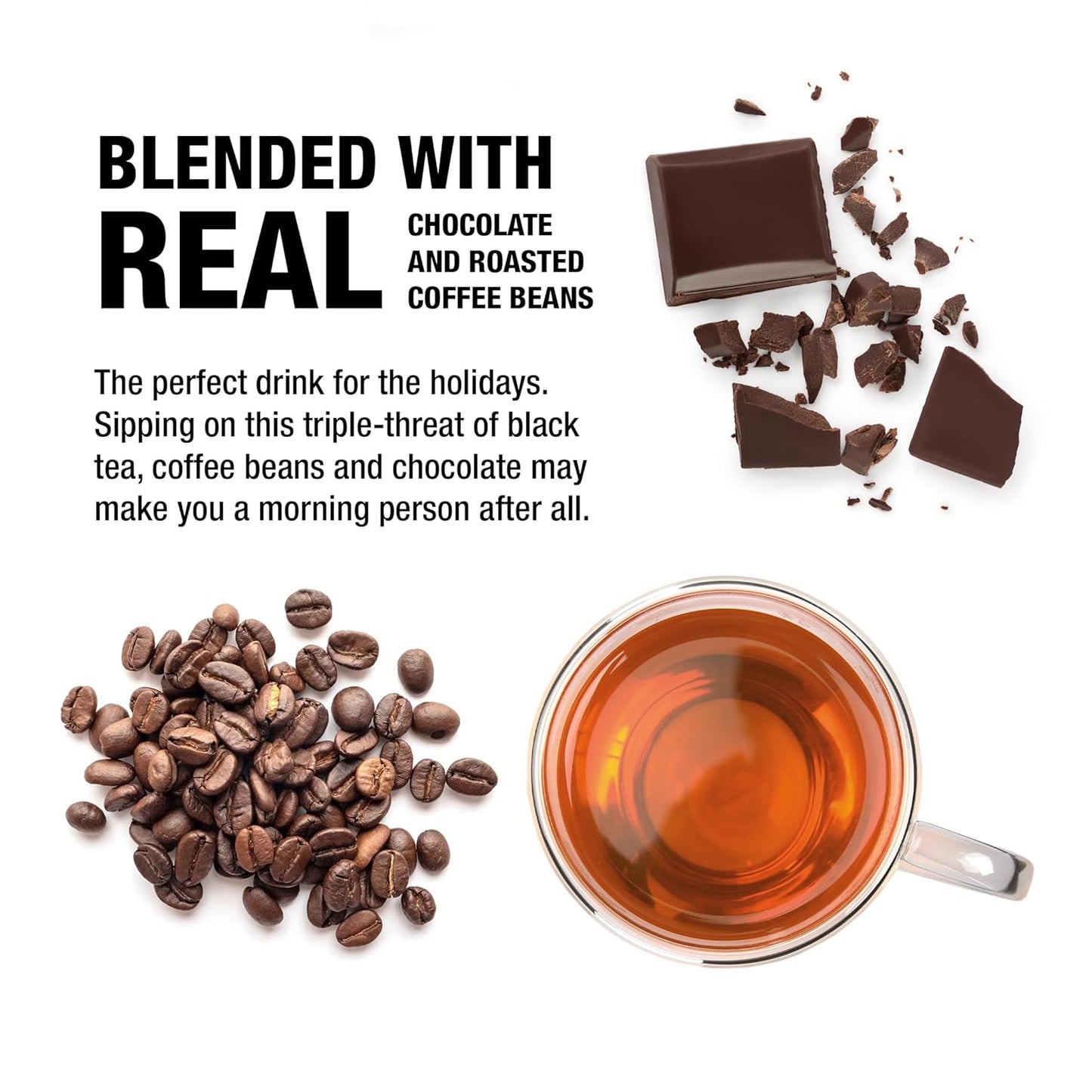 Tiesta Tea - Cocoa Mocha, Loose Leaf, Tiramisu Coffee Black Tea, Premium Blend, High Caffeinated Holiday, Make Hot or Iced Brews Up to 200 Cups, 16 Ounce Resealable Bulk Pouch