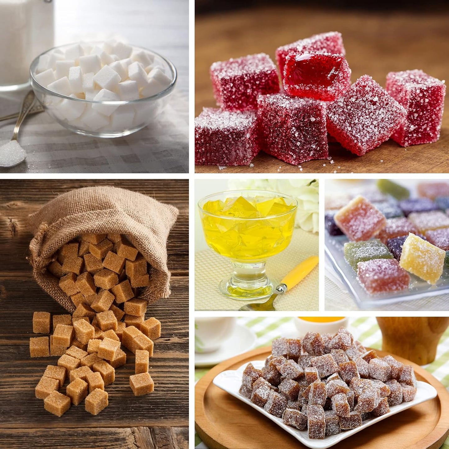 Sakolla 126 Cavities Square Candy Silicone Molds, Mini Silicone Molds for Chocolate, Hard Candy, Ice Cubes, Caramel