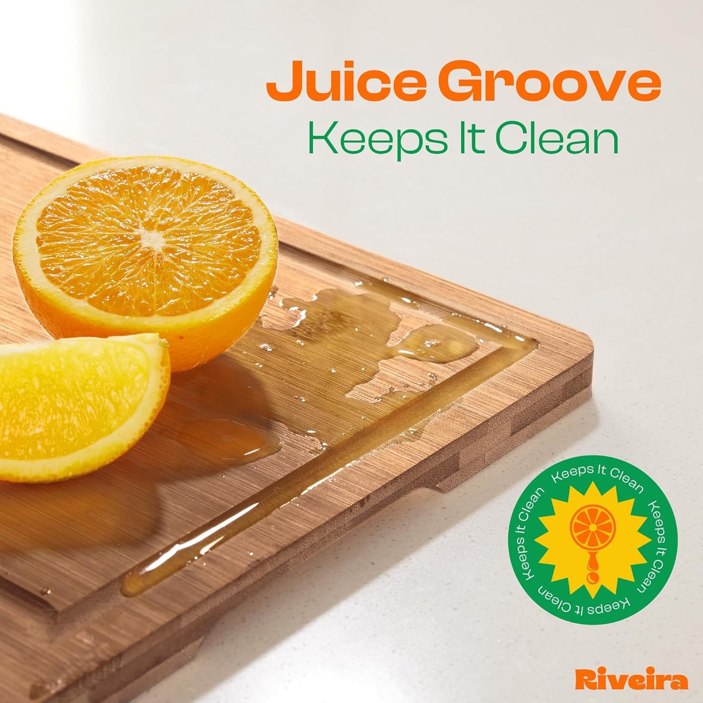 Riveira Brown Bamboo Wood Cutting Board – Versatile And Durable: Set Of 2 Pcs Rectangular Wooden Cutting Board – Natural Wooden Cutting Boards For Kitchen Set – Complete Bamboo Wooden Chopping Board