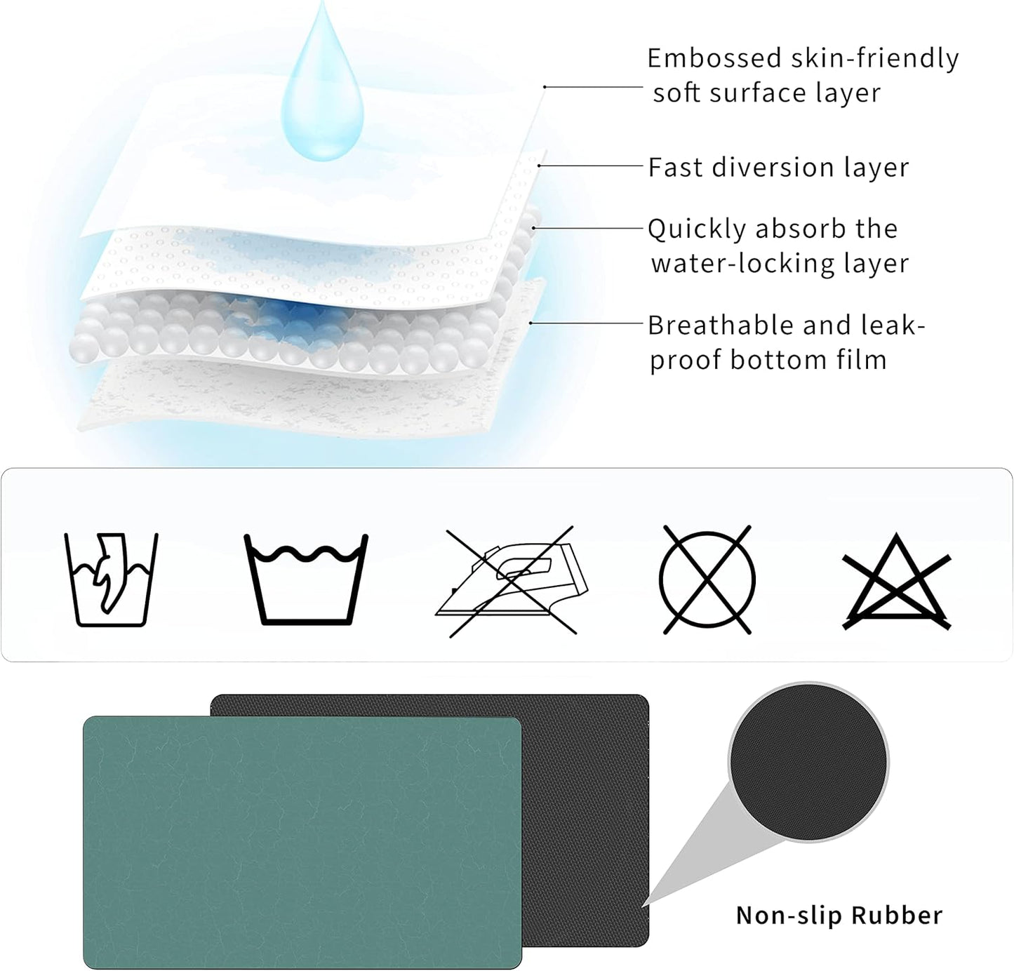 Coffee Dish Drying Mat,Coffee Bar Machine Decor Accessories,coffee maker mat for countertops,Absorbent Pad,Washable kitchen counter mat,Reversible Microfiber Fitted countertop cushions(bean green)