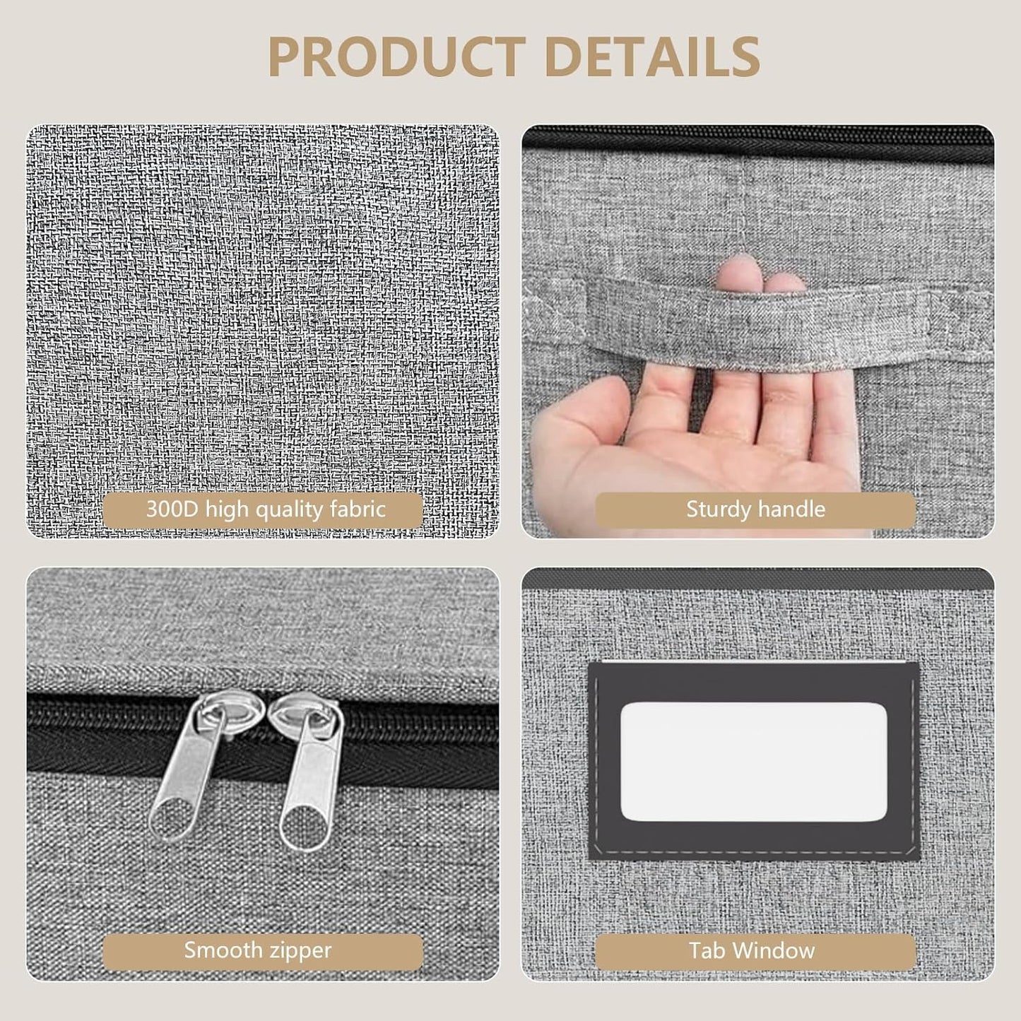 homyfort Coffee Mug Storage Box with Dividers, Durable China Storage Containers for Coffee Mugs, Tea Cups Storage Organizer with Lid, Handles, Label Window, Holds 24 Mugs, Hard Shell and Stackable