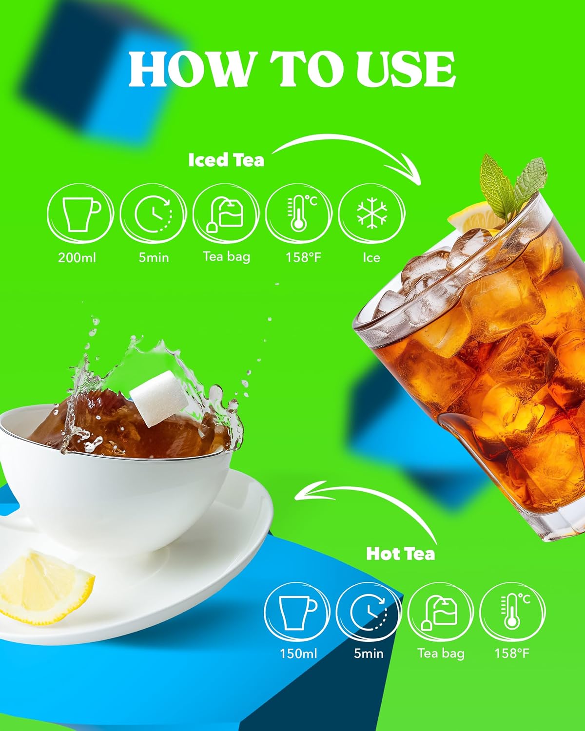 LOVARE Citrus Melissa Tea Bags 48 g - Made in Ukraine - Green Tea, Mint, Melissa, Lemongrass, Orange Peel - Tea Bags Individually Wrapped - Gift Box Sets for Tea Lovers (32 Tea Bags x 1.5 g Each)