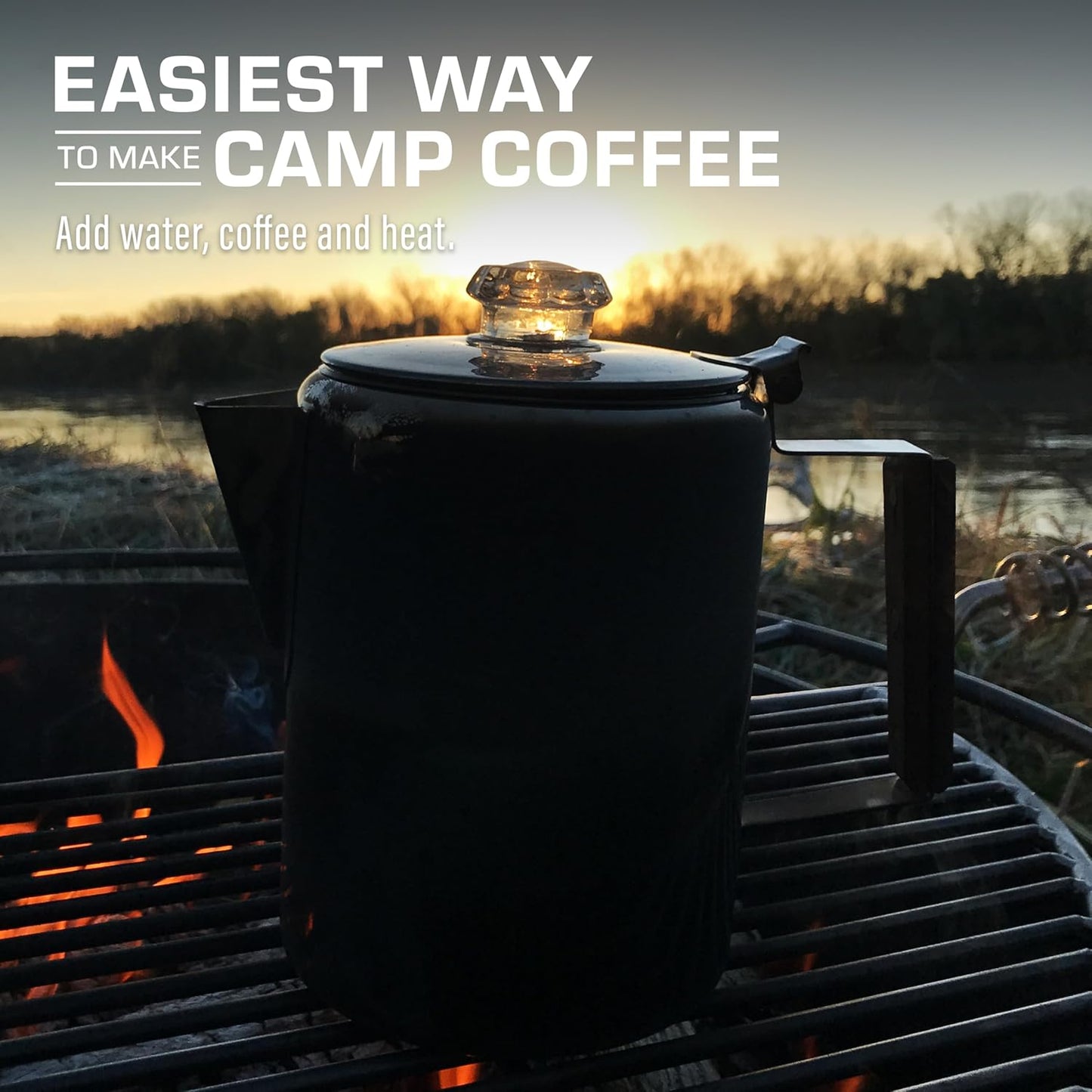 COLETTI Bozeman Percolator Coffee Pot — NO Aluminum or Plastic [9 cup]