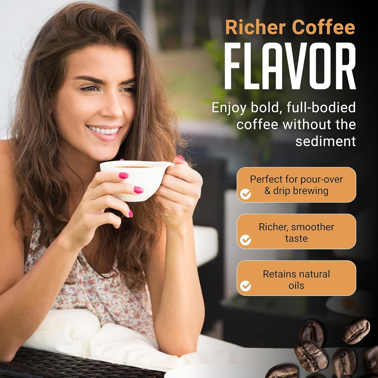 HEXNUB Reusable Coffee Filter for Kalita Wave 185 and OXO 8 Cup Coffee Makers, Stainless Steel Mesh, Durable Metal Filter for Sustainable Brewing – No more Paper Filters