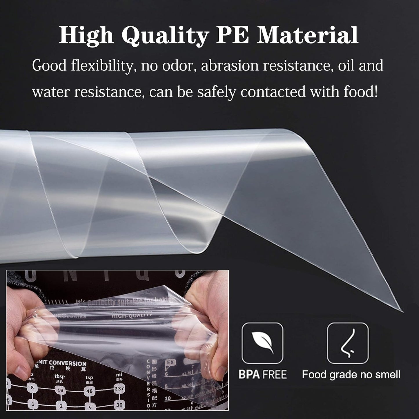 GEMLON 14 Inch Disposable Piping Bags 100 Pack – Anti-Burst Durable Plastic Pastry Bags, Clear Royal Icing Piping Bags for Cookie, Frosting, Cupcakes & Chocolate, Cake Decorating Supplies Baking Tools