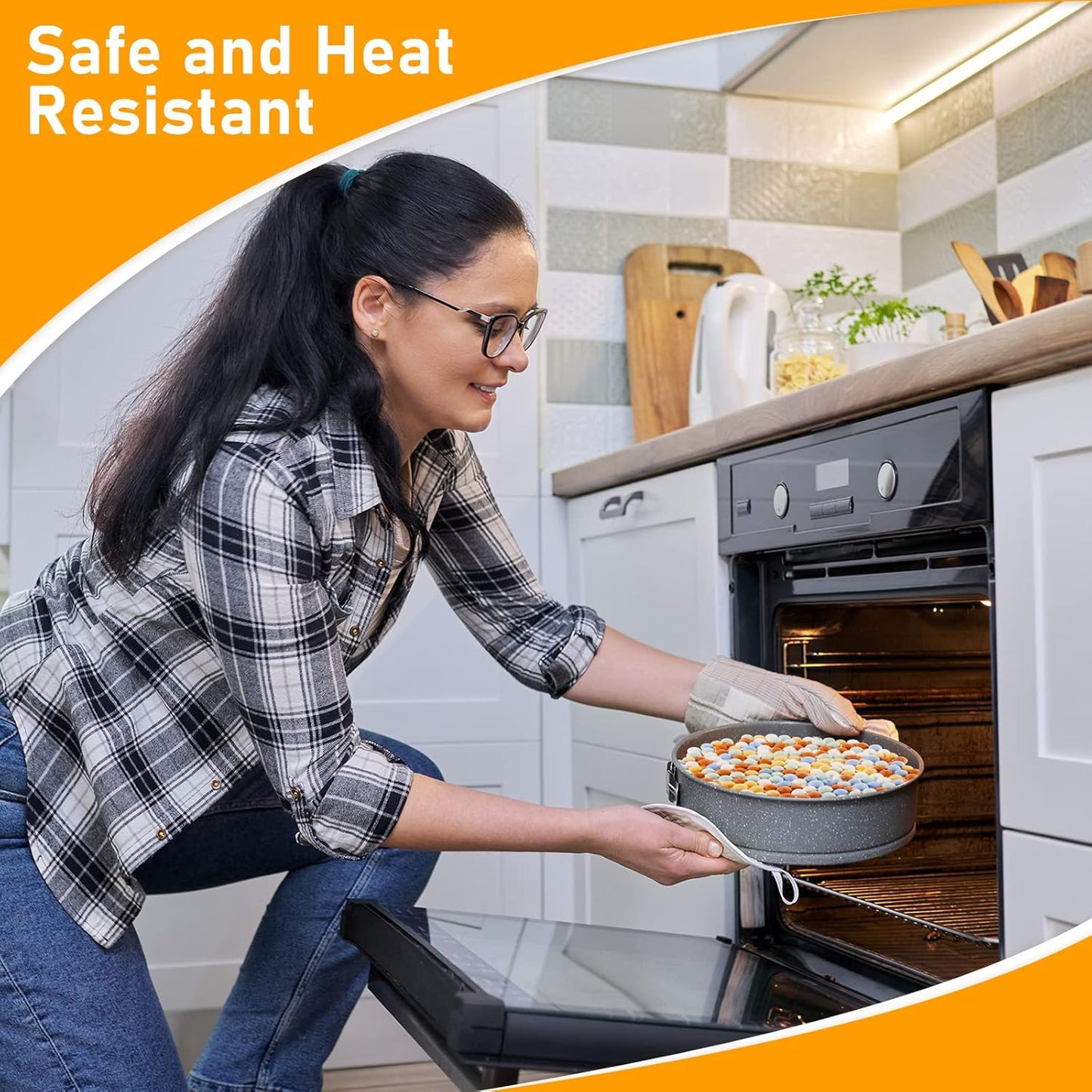 Tessco Pie Weights for Blind Baking, 3.2 lb Ceramic Pie Weights Beads to The Rim Crust Reusable Ceramic Stoneware with Plastic Container(Cute Colors)