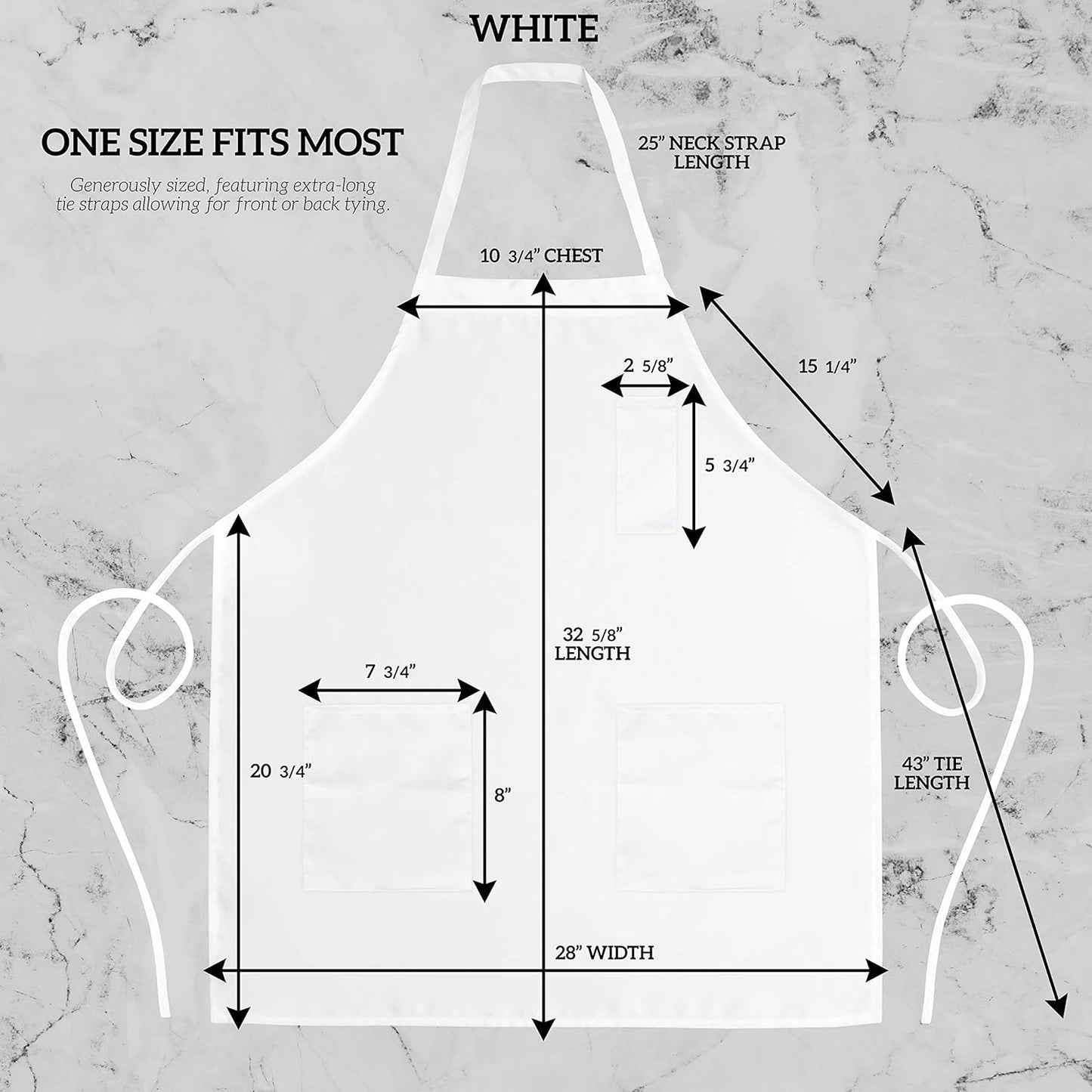 GREEN LIFESTYLE 12 Pack Chef Apron with Pockets – Grilling Aprons for Men, Waterproof Cooking Apron for BBQ, Work or Restaurant Use, Kitchen Aprons for Women with Pockets – White