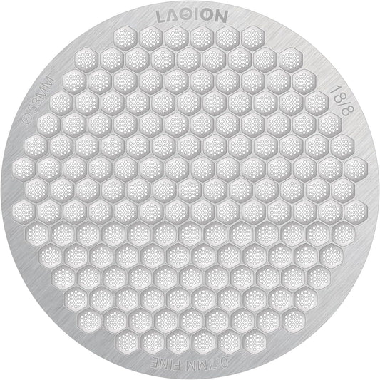 53.3mm Espresso Puck Screen, Reusable Espresso Filter Screen, 0.7 mm Thick, Espresso Distribution Tool Fits for Breville 54mm Coffee Filters, Stainless Steel Espresso Machine Accessories