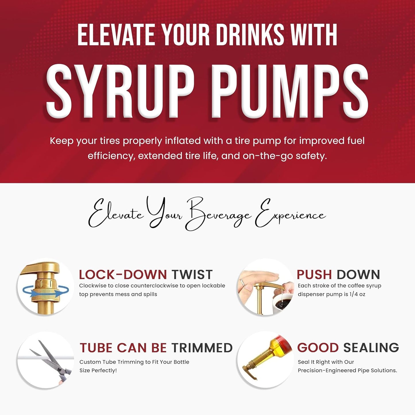 Summer Variety Syrup - Lemon, Lime, Coconut, Blue Raspberry, Watermelon & Tamarindo Syrups For Coffee,Italian Soda, Lattes, Frappes Flavor- 6 Pack With 6 Jimoco Pumps