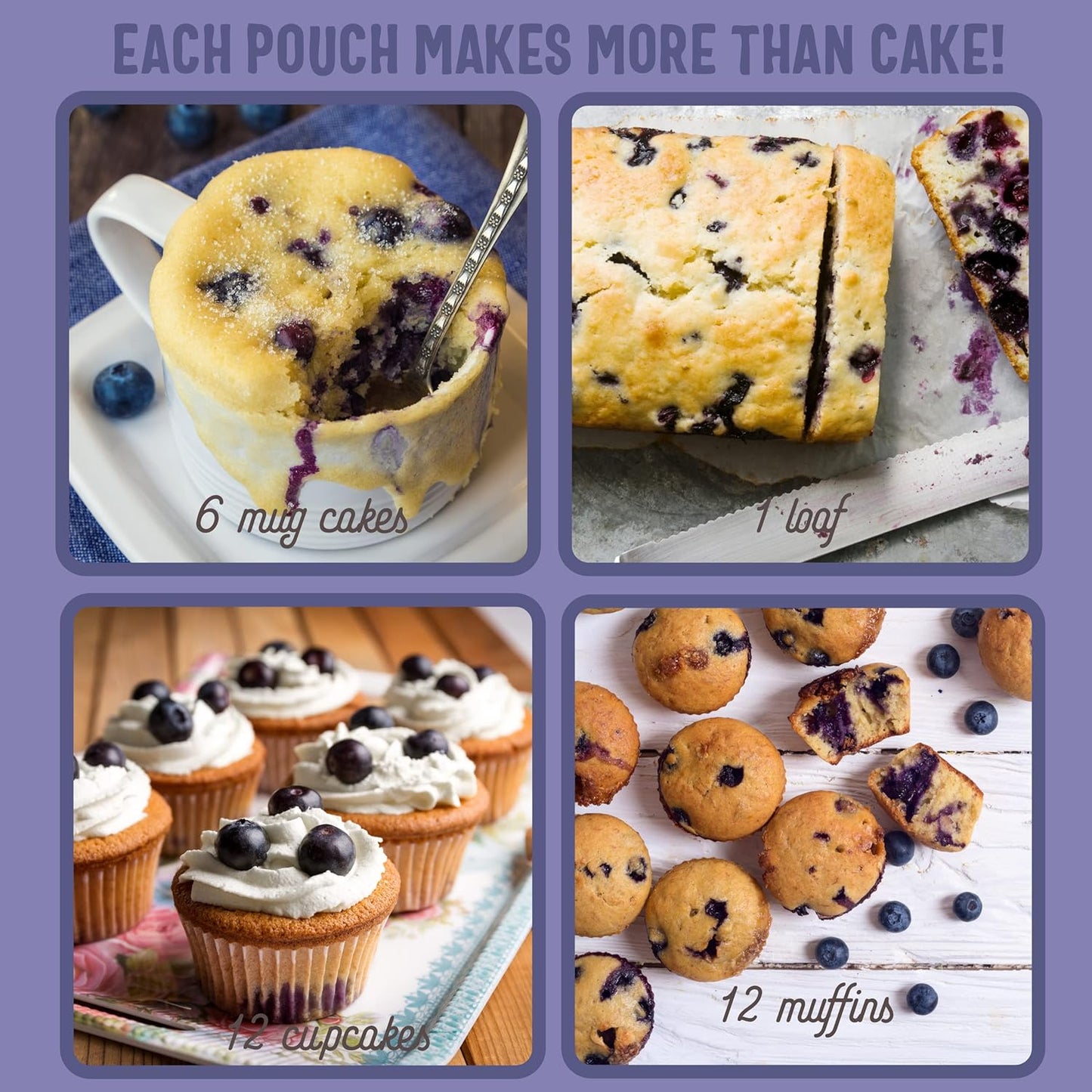 Sweet Logic Keto Baking Mix - Blueberry Muffin - Gluten-Free - Dairy Free - Diabetic-Friendly - High Protein - Allulose - Stevia - Low Sugar - Low Carb - Quick 20-Minute Prep (1-2G Carbs Per Serving)