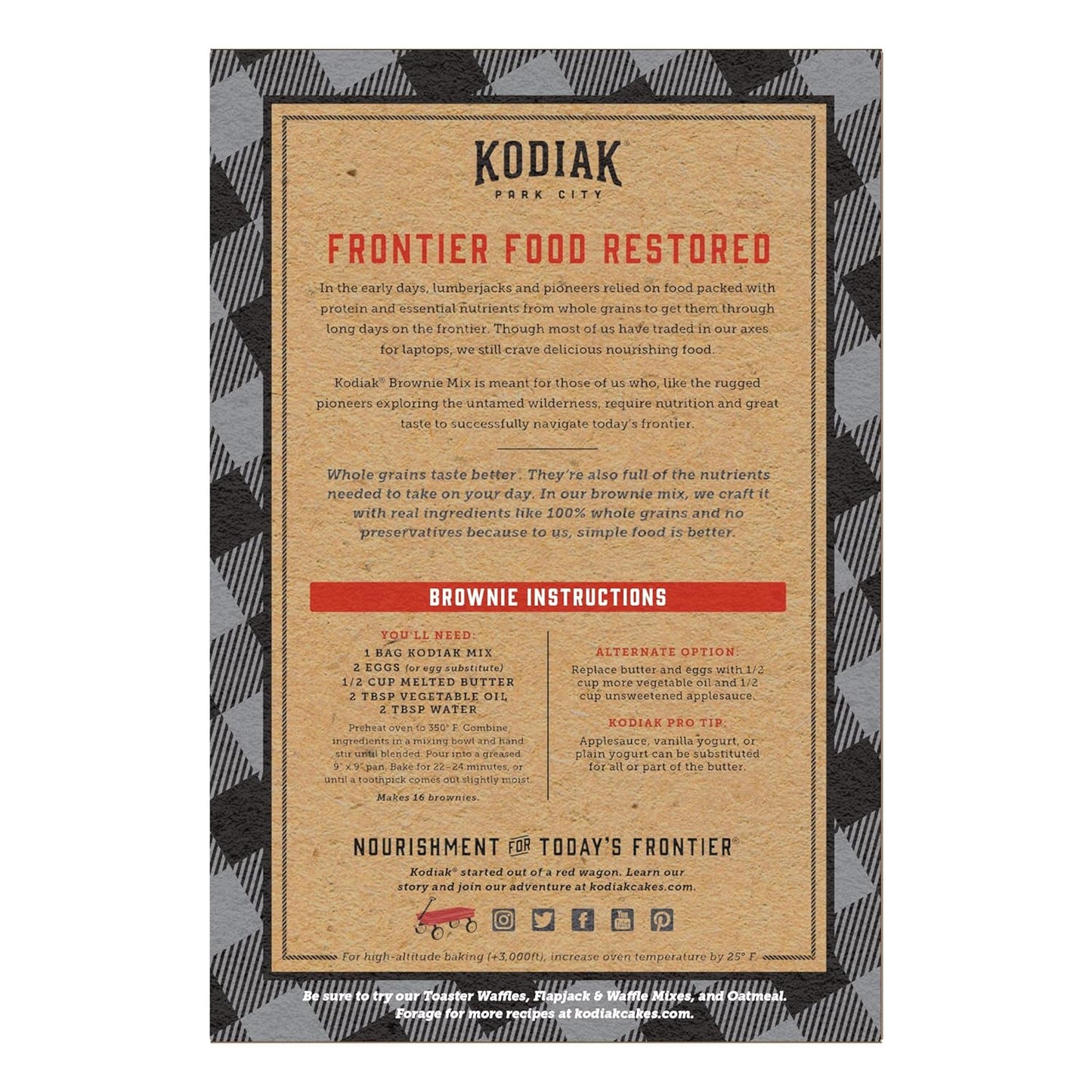 Kodiak Cakes Chocolate Fudge Brownie Mix, 14.8 Ounce Boxes (Pack of 6)